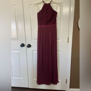 David’s bridal wine bridesmaids dress size 4 F19608